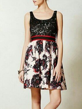 Anthropologie Peter Som x Made in Kind "Brushstrokes Blossom" Dress ** SZ 12